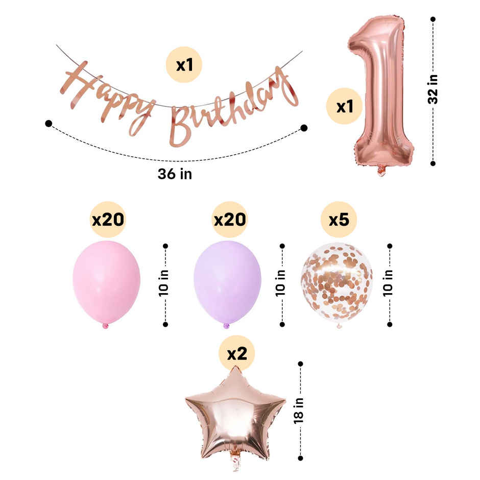 First Birthday Decoration Items for Baby Girl and Boy | Party Propz