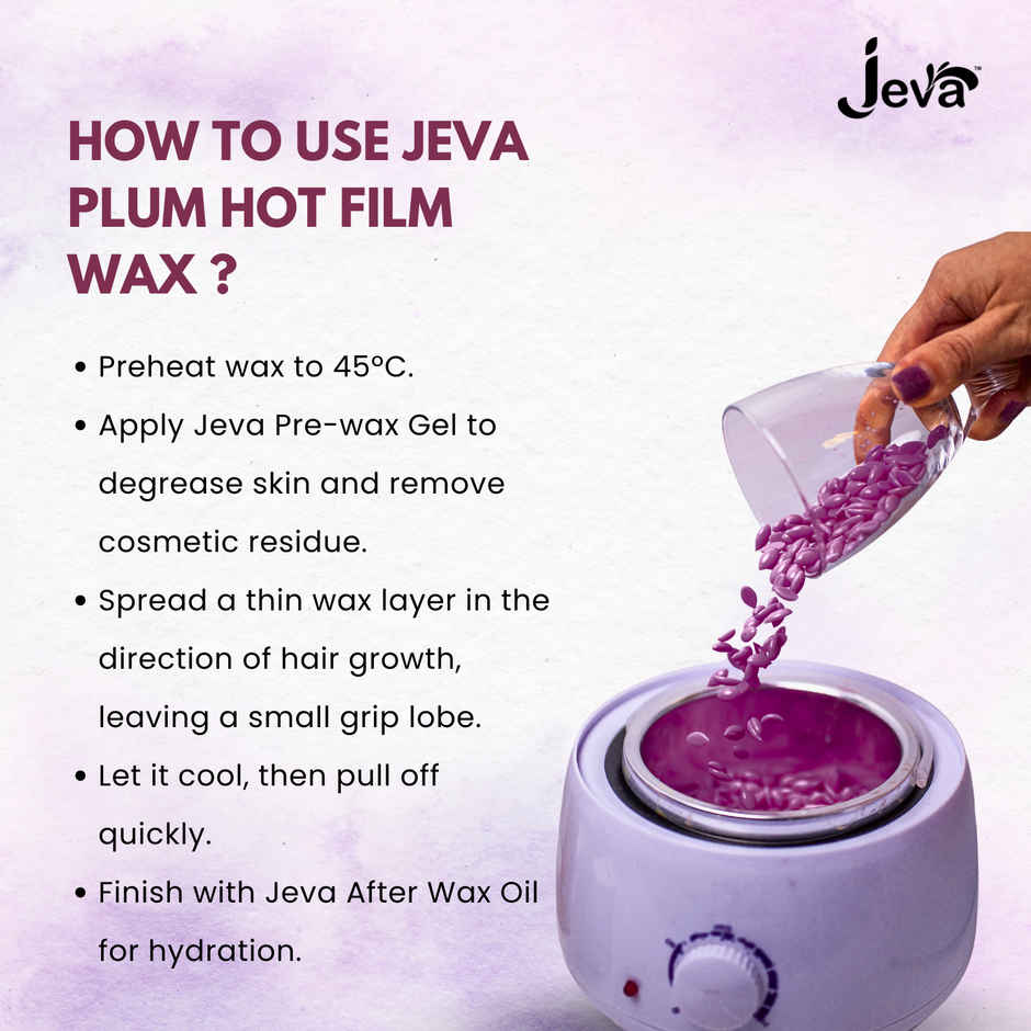Jeva Plum Film Wax Beads | Smooth & Gentle Hair Removal Wax