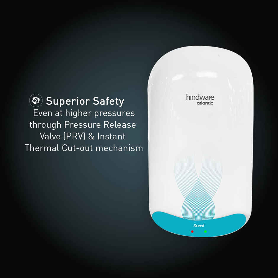 Hindware Smart Appliances Atlantic Xceed 5L 3Kw Instant Water Heater With Copper Heating Element