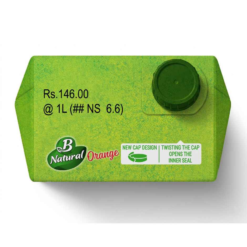 B Natural Orange Juice, Enriched with Vitamin C & E