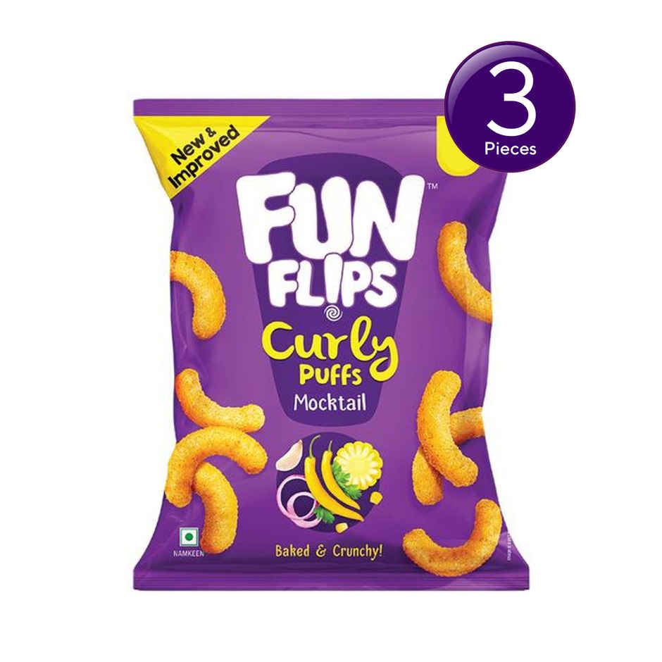 Fun Flips Puffs Mocktail Healthy Baked Snacks Combo 