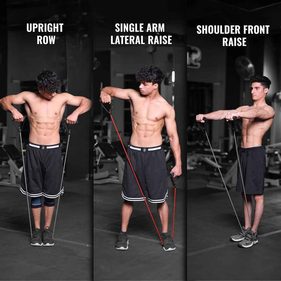 Slovic Tube Resistance Band for Full Body Workout & Exercise-Natural and Unbreakable Rubber