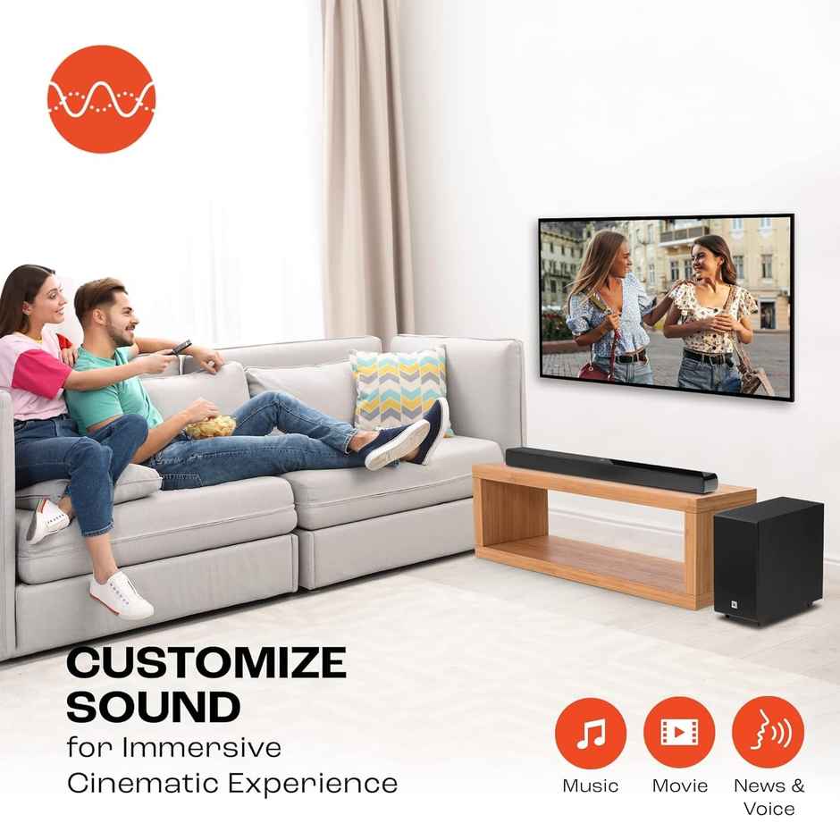 JBL Cinema SB140, Dolby Digital Soundbar with Wired Subwoofer for Extra Deep Bass (110w)