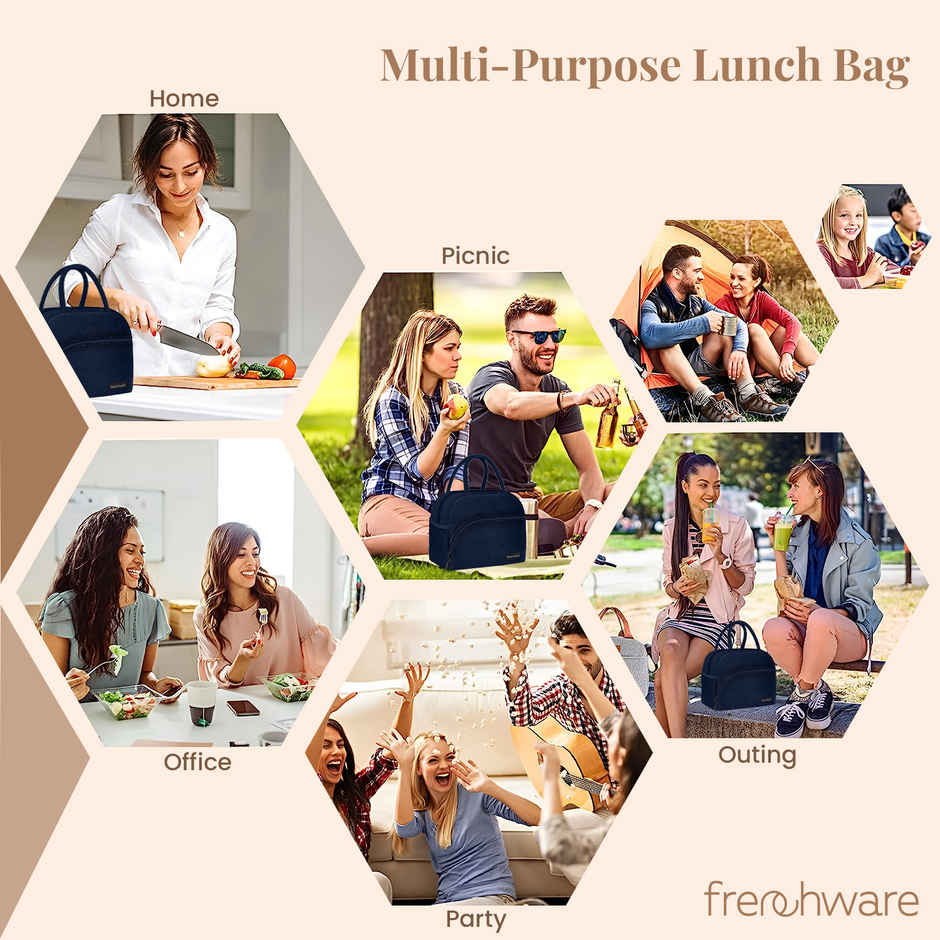 Frenchware Insulated Lunch Bag | Navy Blue
