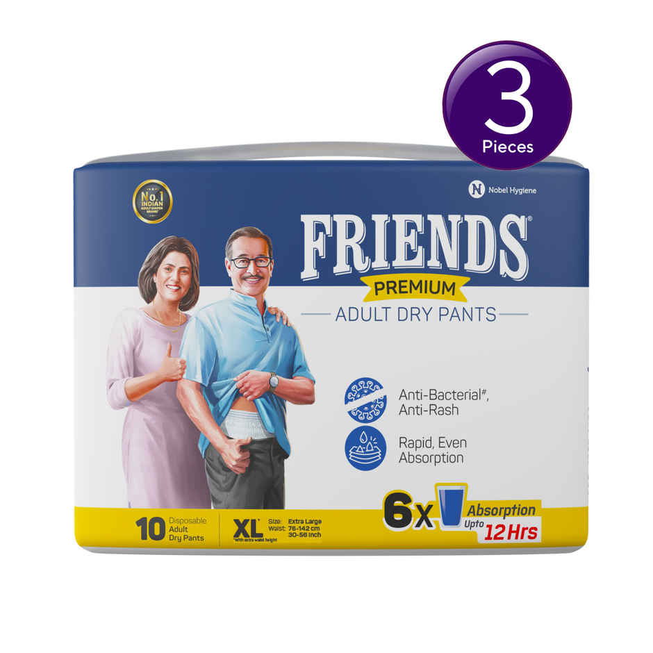 Friends Premium Adult Diapers Pant Style XL Combo 