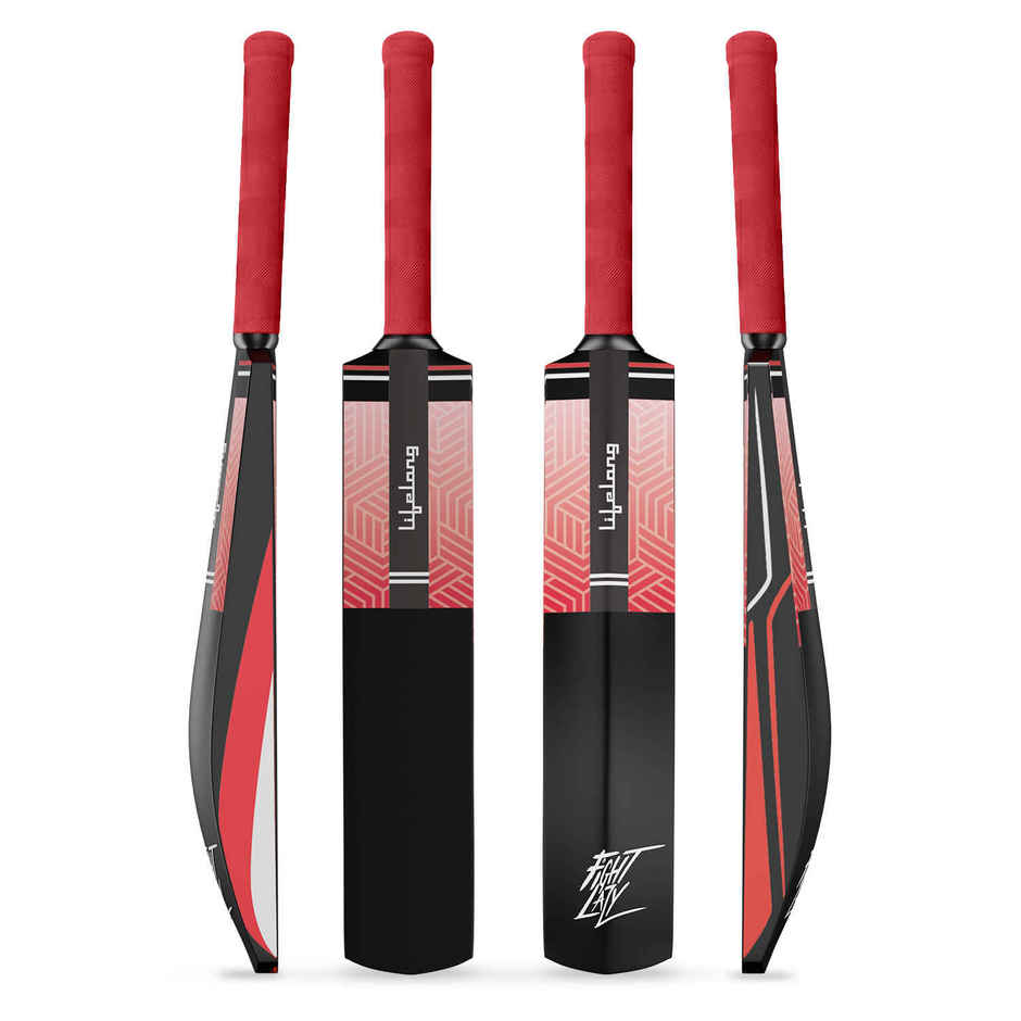 Lifelong 8-12 years Plastic Cricket Bat 28 Inch | Black & Red