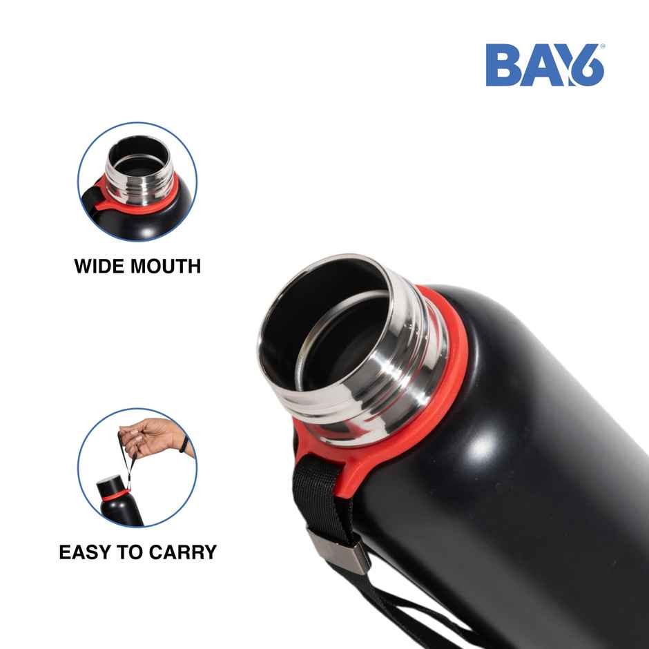 BAY6 Stainless Steel Hot & Cold Vacuum Bottle 700ml | Black