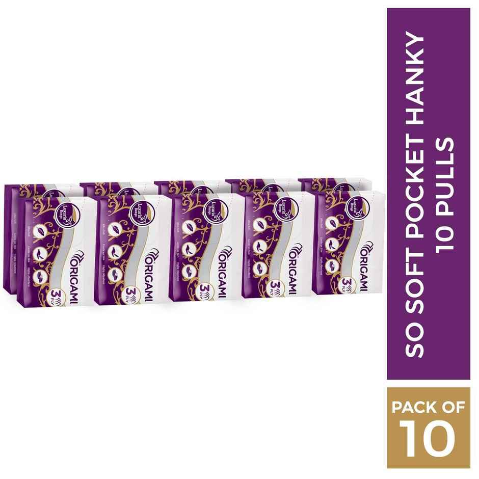 Origami 3Ply Luxuria So Soft Pocket Tissues | 10 Pulls Each | Pack of 10