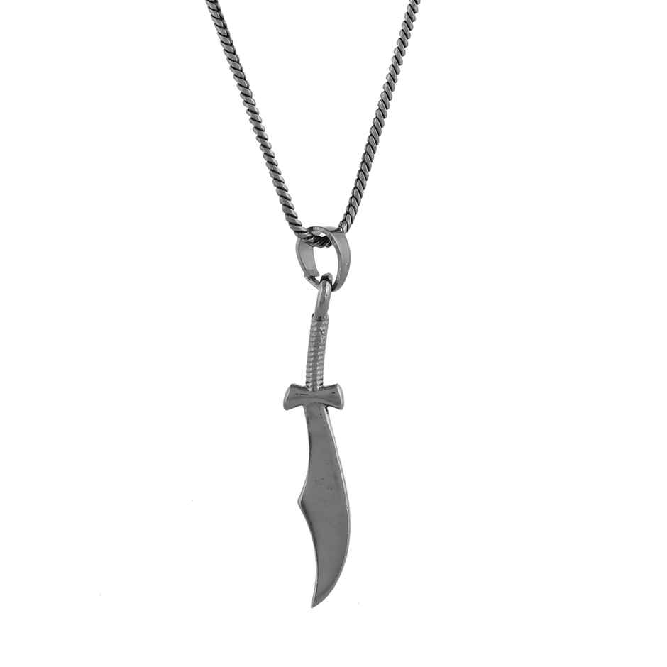 Voylla Eclipse Dagger Black Trishul Mens Pendant