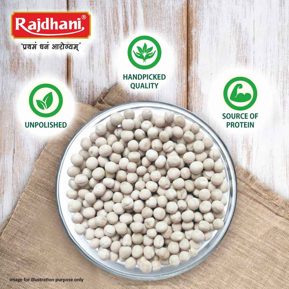 Rajdhani Unpolished White Dried Peas / Safed Matar