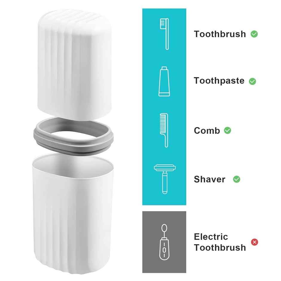 Perpetual Multipurpose Toothbrush Holder | Travel & Bathroom Organizer (Pack of 2)