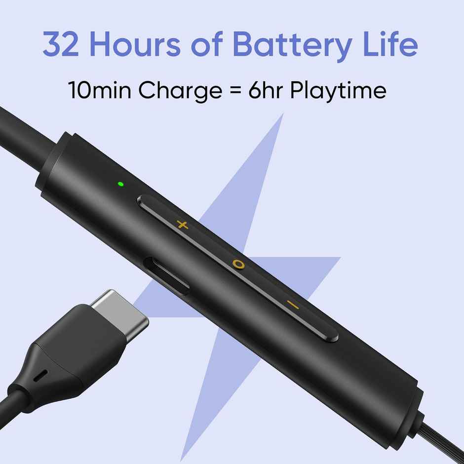 realme Buds Wireless 3 Neo in Ear Bluetooth Neckband with 13.4 Mm Dynamic Bass Boost Driver,Upto 32 Hours Playback,Fast Charge, Ai Enc,45Ms Low Latency,Ip55 Dust&Water Resistannt&Bluetooth V 5.4 - Blue