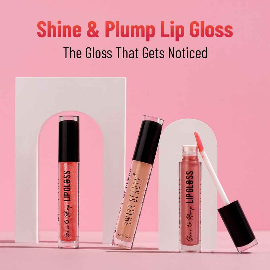 Swiss Beauty Shine & Plump Lipgloss | 3 Peach