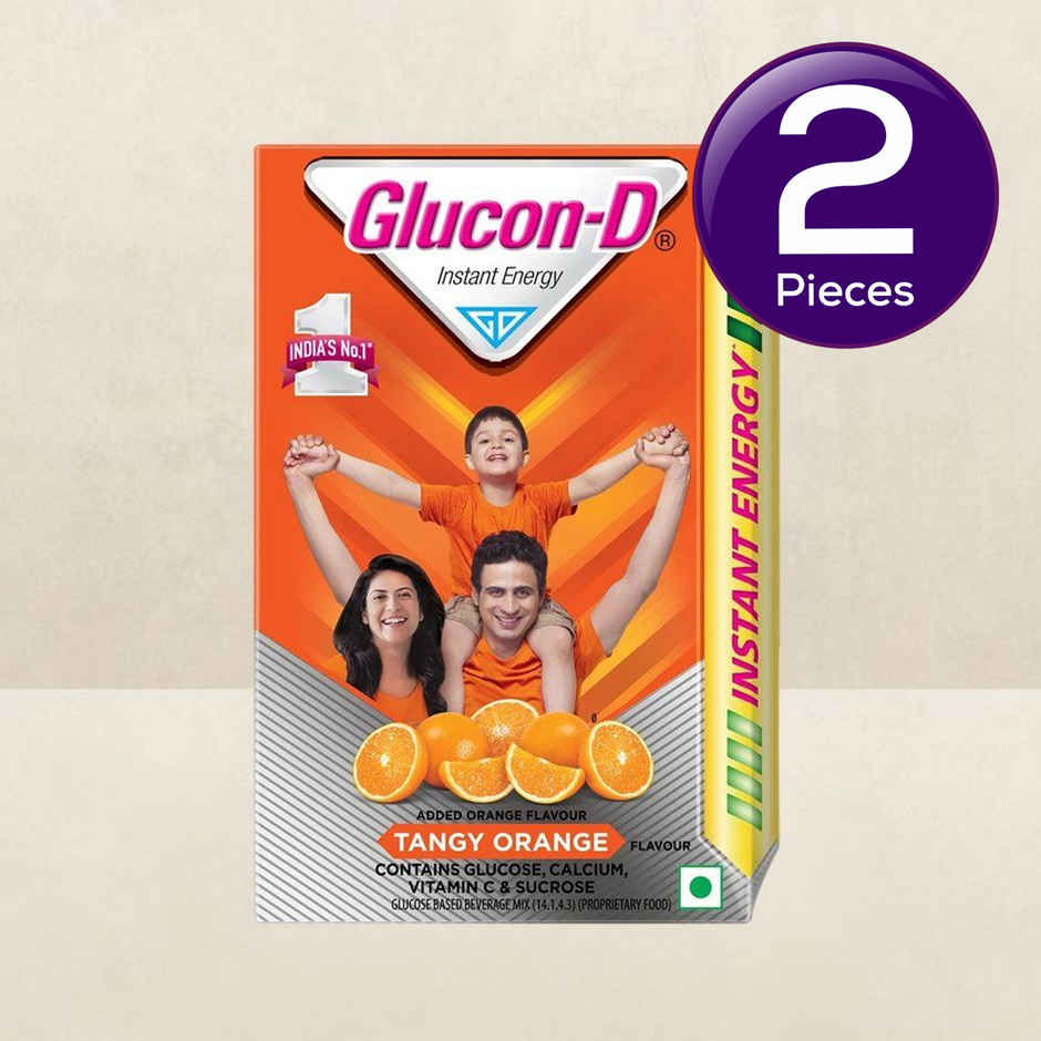 Glucon D Tangy Orange Instant Powder Mix Combo