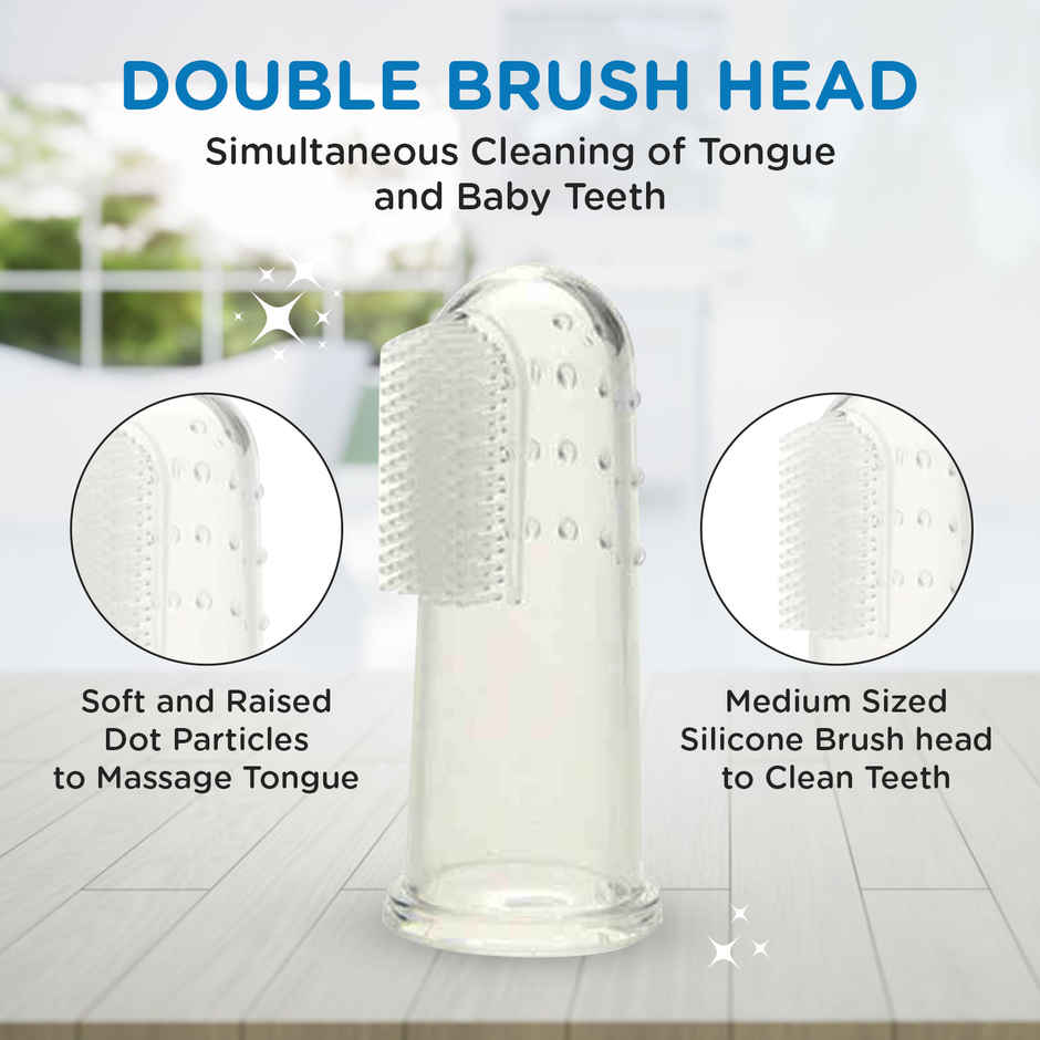 Mee Mee Tooth & Gum Cleaning Finger Baby Toothbrush - Plastic | Green