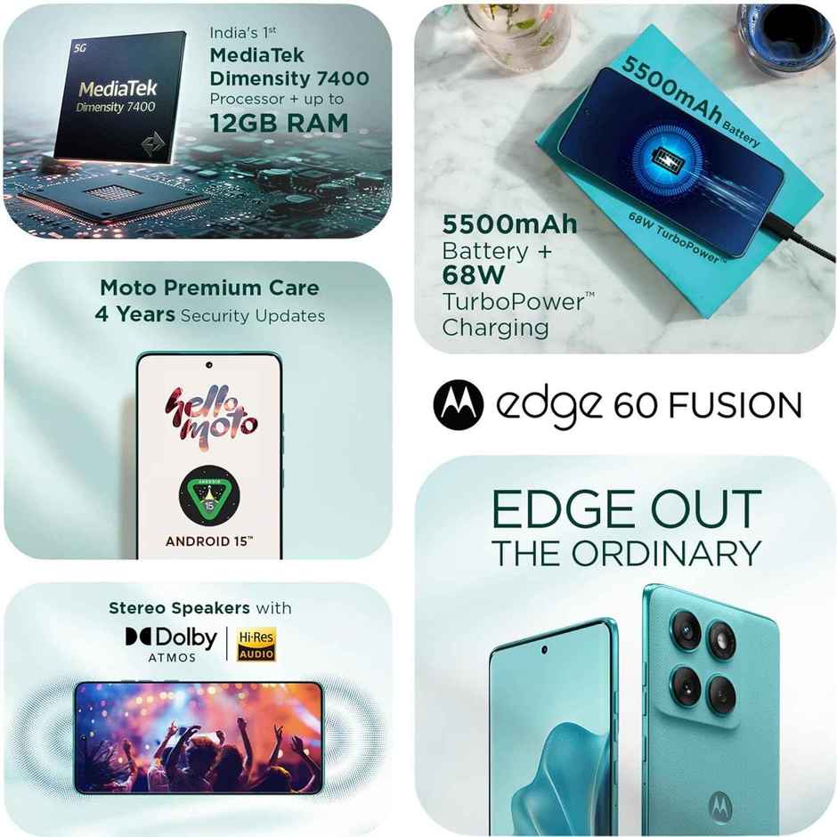 Moto Edge 60 Fusion 8GB 128GB Pantone Amazonite