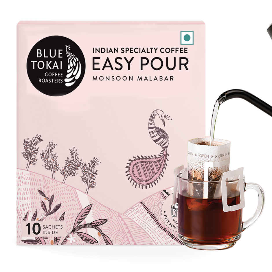 Blue Tokai Monsoon Malabar Easy Pour Dark Roast Hot Brew Coffee Bags