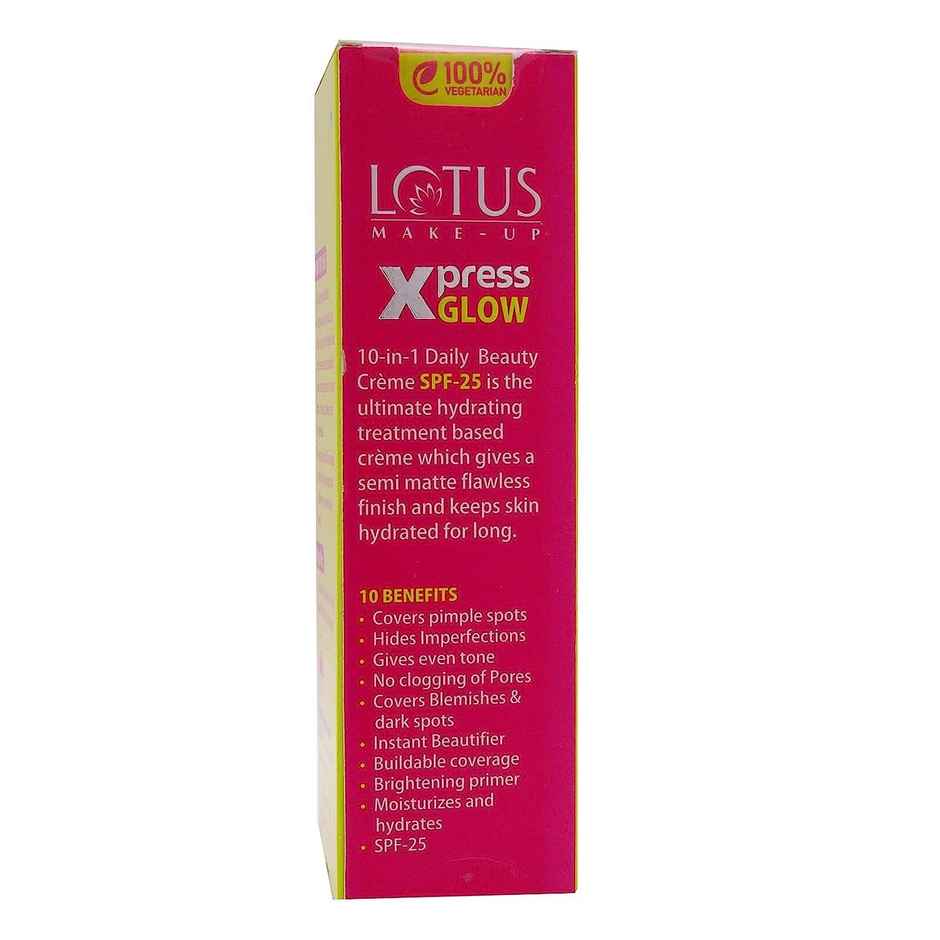 Lotus Make-Up Xpressglow Daily Beauty Cream Bright Angel Spf 25 Aloe Vera Semi Matte Finish