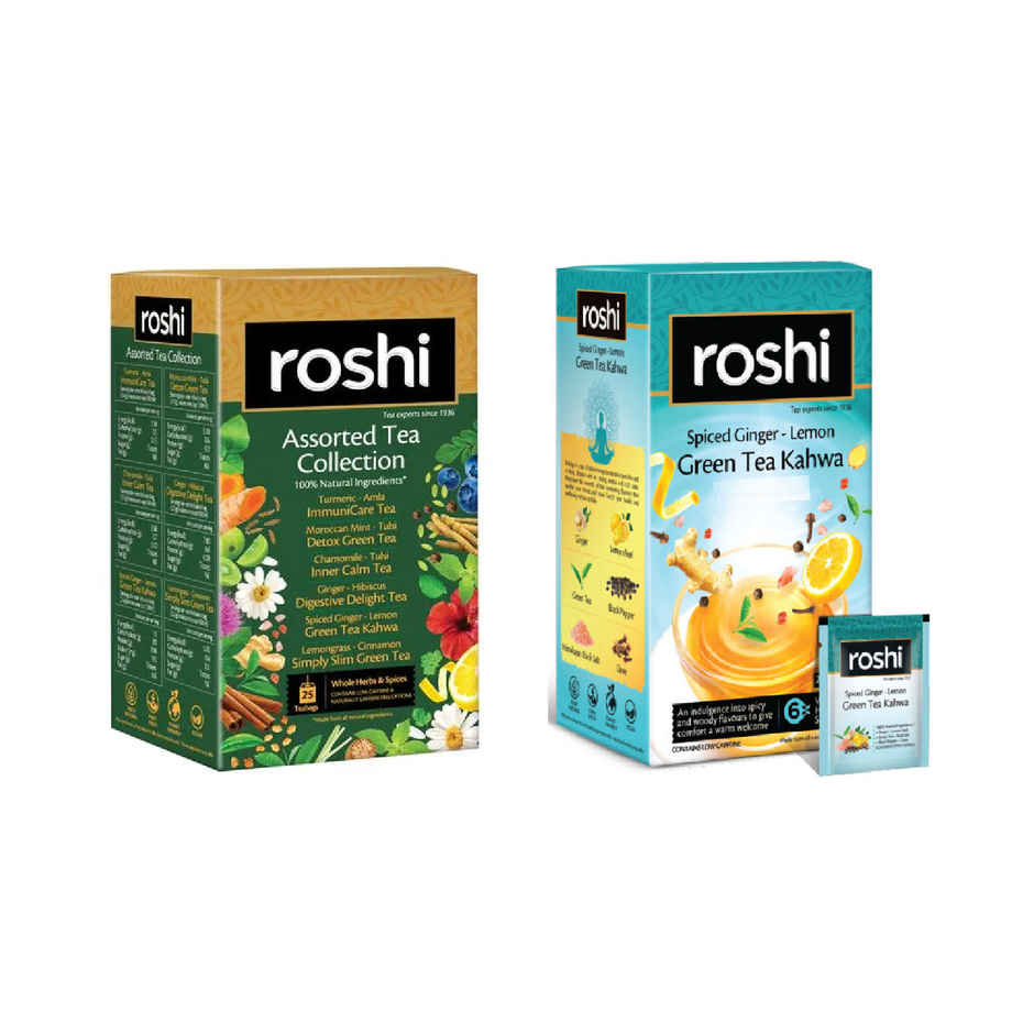 Roshi Assorted & Desi Kahwa Teabags Combo