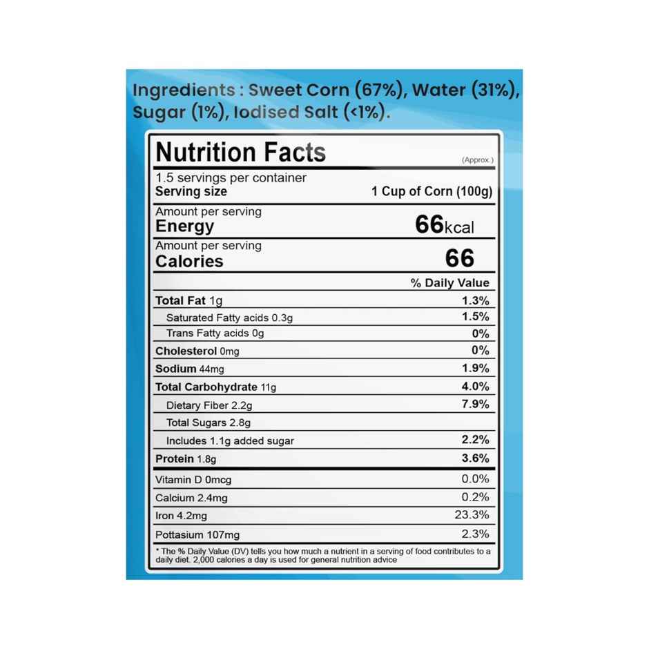 Tadaa Sweet Corn Kernels Sea Salt & Pepper