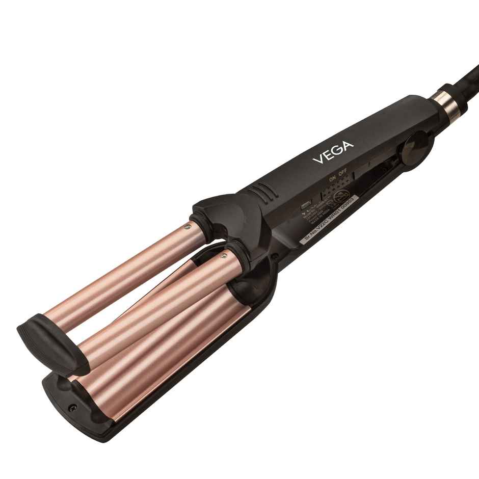 Vega I-Wave Hair Waver for Women with Ceramic Coated Barrel, Soft & Deep Wave Hair Curls (VHWR-01)