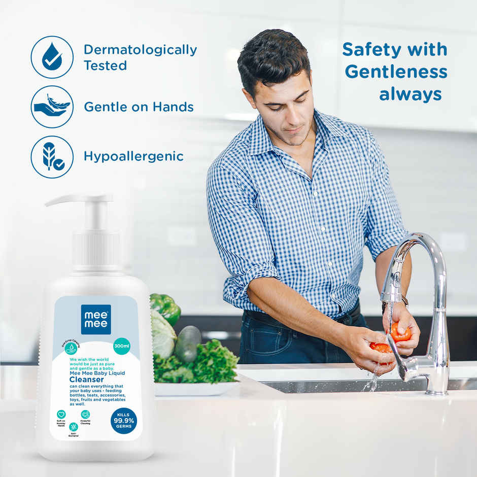 Mee Mee Baby Liquid Cleanser for Bottles | Nipples | Accessories | Toys | Fruits & Vegetables