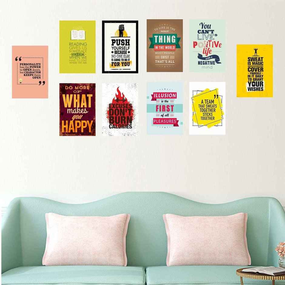 Paper Plane Design Wall Posters For Office Decor | Set of 10 | Size | 12 Inch x 18 Inch | D24