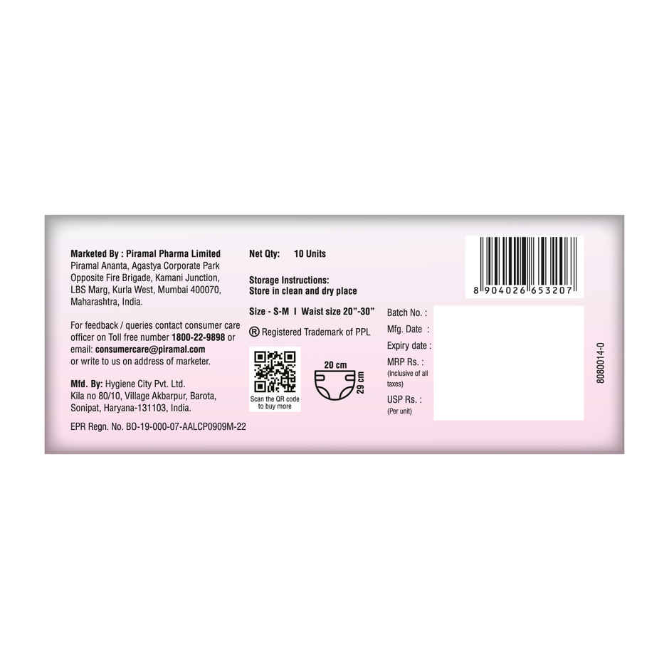 i-activ Period Panty, Disposable| S-M | For First Periods Of Young Teens