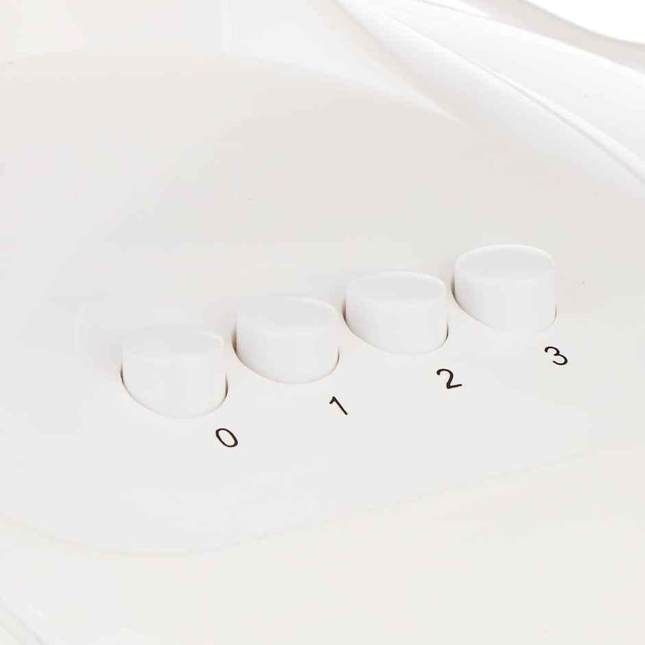 Havells Sameera Table Fan,400mm,1360RPM,Jerk free oscillation,120 ribs guard,3 Speed Settings,White