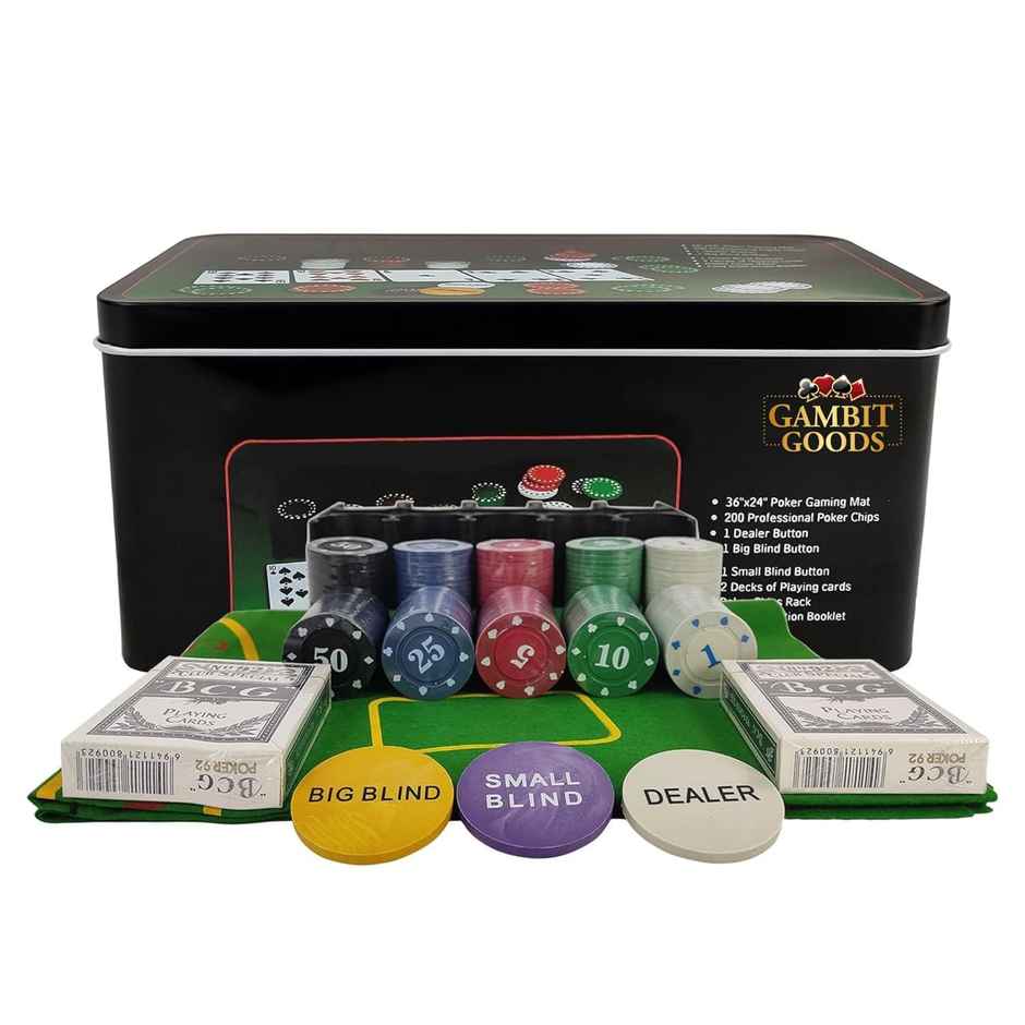 ABK Casino-Style Poker Set with 200 Chips