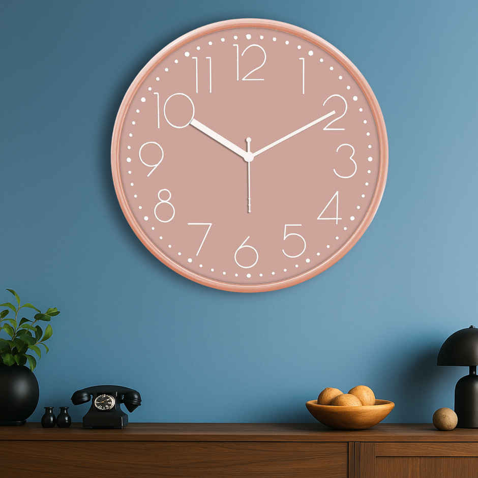 Bosco Modern Silent Rose Gold Dial and Frame 30 CM Wall Clock BWC 1806