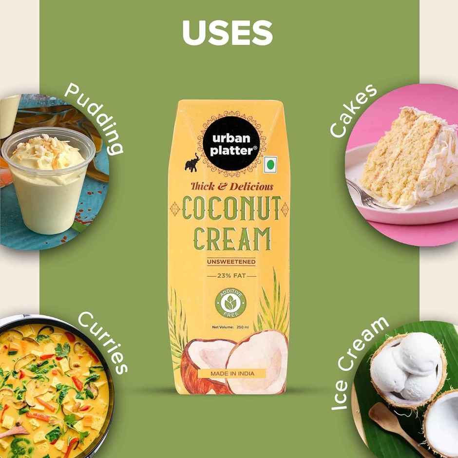 Urban Platter Unsweetened Coconut Cream