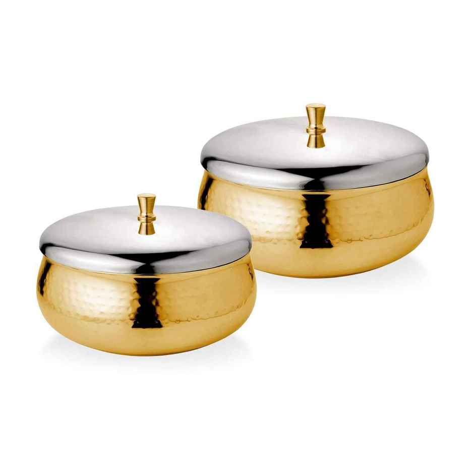BAY6 Raga Serving Bowl - Serving Bowl - Gold - 800 ml