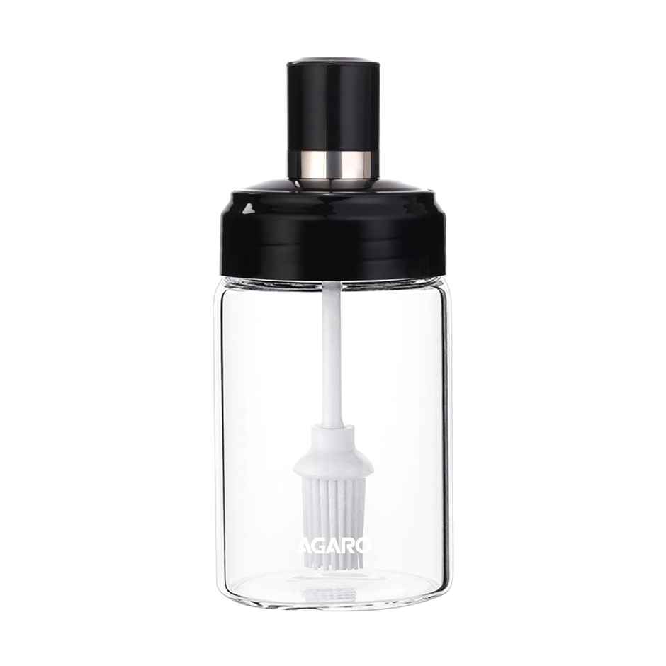 AGARO Elegant Glass Oil Bottle with Brush 250ml