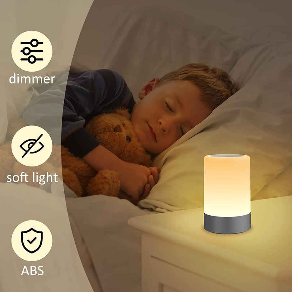 Quace Touch Control | Rechargeable | and Portable Led Night Lamp With Speakers