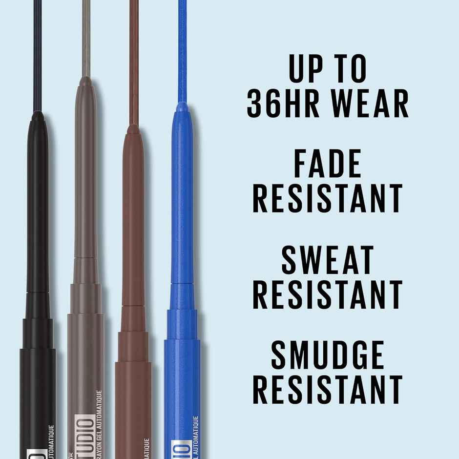 Maybelline New York Tattoo Studio Smokey Eye Kohl Gel Pencil Eyeliner, Smokey Brown