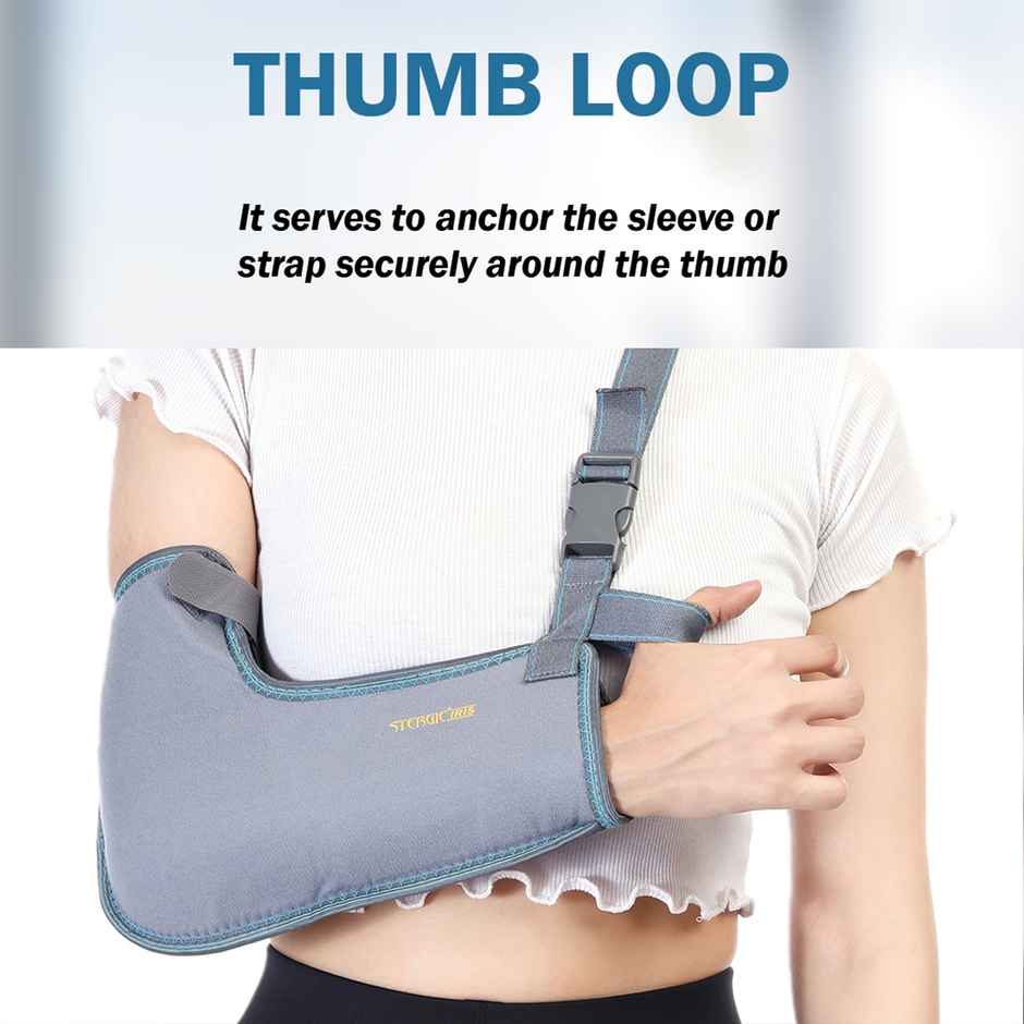 Stergic Iris Arm Sling For Shoulder & Fracture Support, Adults & Kids - L Size, Fda Approved