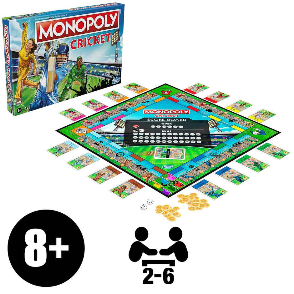 Hasbro Monopoly Cricket Board Game | 8+ Years | 2 - 6 Players