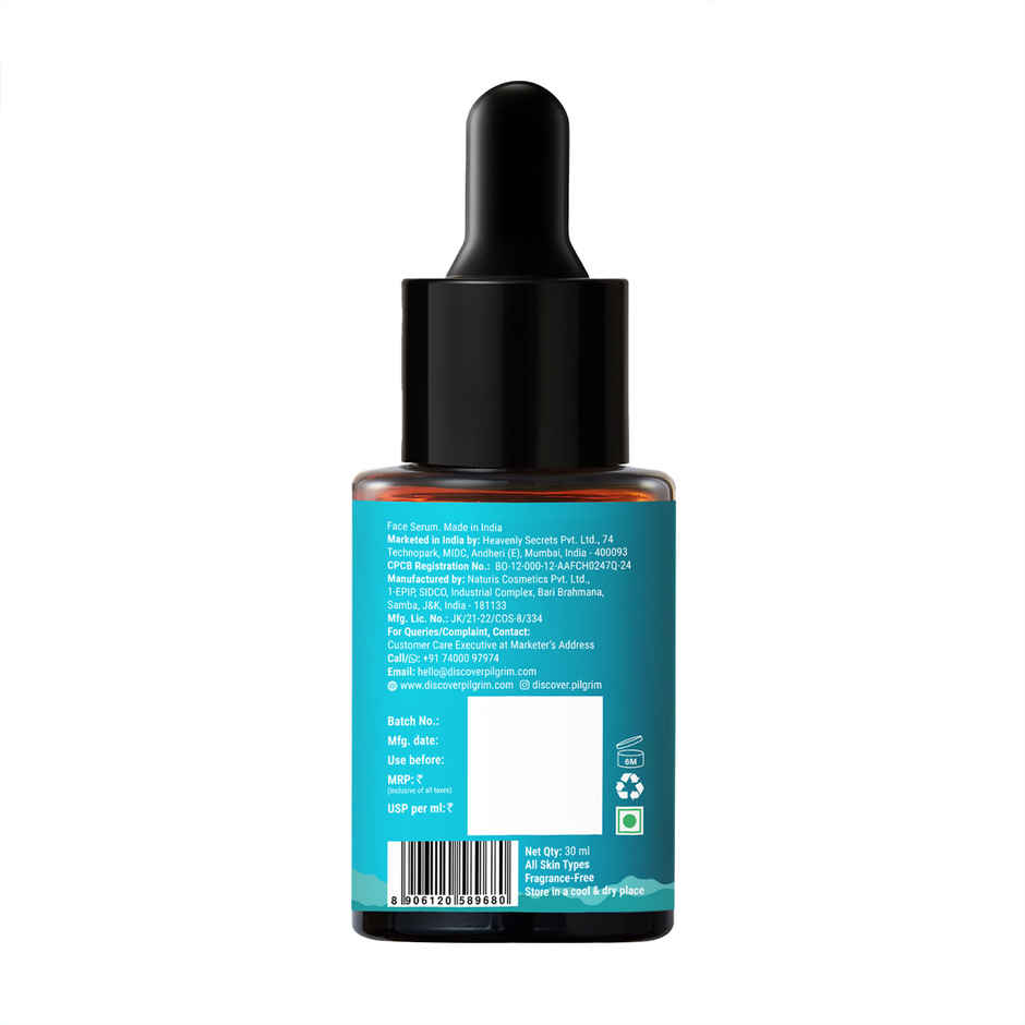 Pilgrim 10% Niacinamide Face Serum with Kojic Acid for Acne Marks, Clear & Glowing Skin