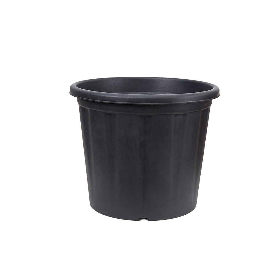 Ugaoo Uv Treated Gardening Black Plastic Pots And Planters For Plants - 10 Inch | Set Of 6
