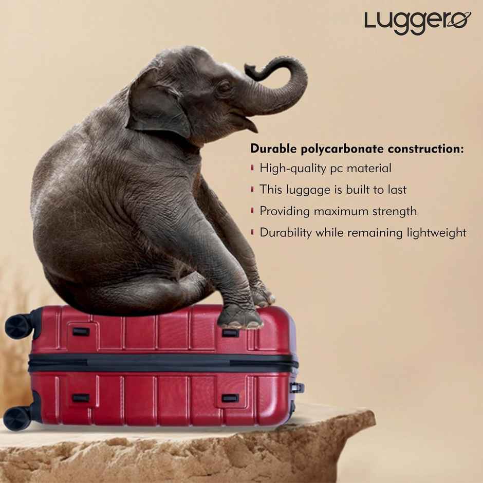 Luggero Eternal Trolley Bag | Chilli Red - M