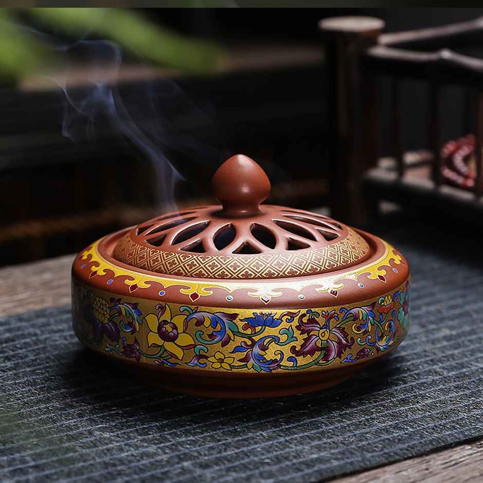 Ekhasa Ceramic Dhoop Dani Loban Burner Holder Stand For Home | Dhup Kapoor Dani For Puja