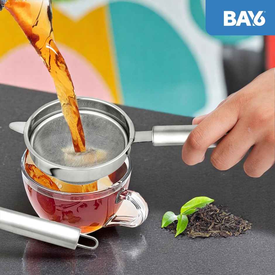 BAY6 Steel Double Mesh Tea/Coffee Strainer