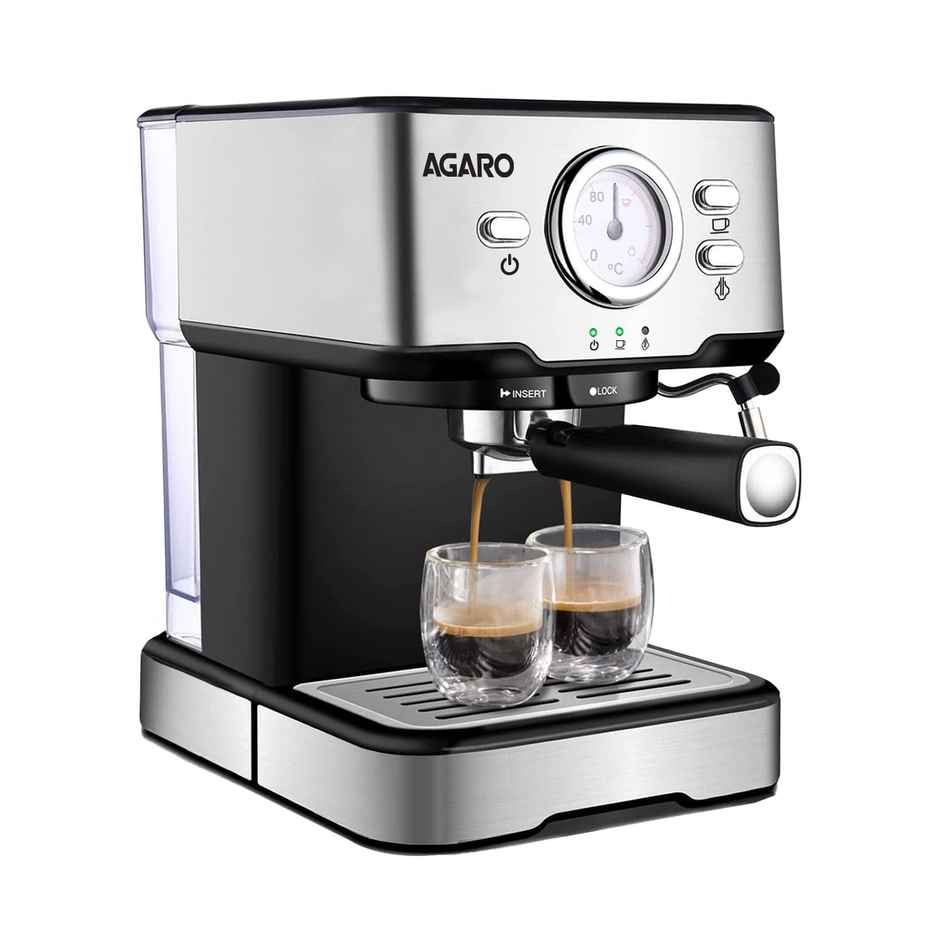 Agaro Imperial Espresso Coffee Maker 15 Bars Espresso, Cappuccino, Steam Espresso Maker For Home