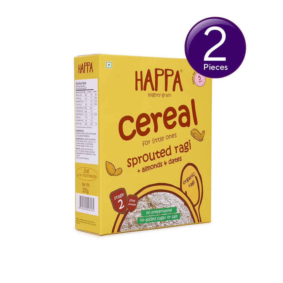 Happa Cereal Sprouted Ragi | Almonds | Dates Combo