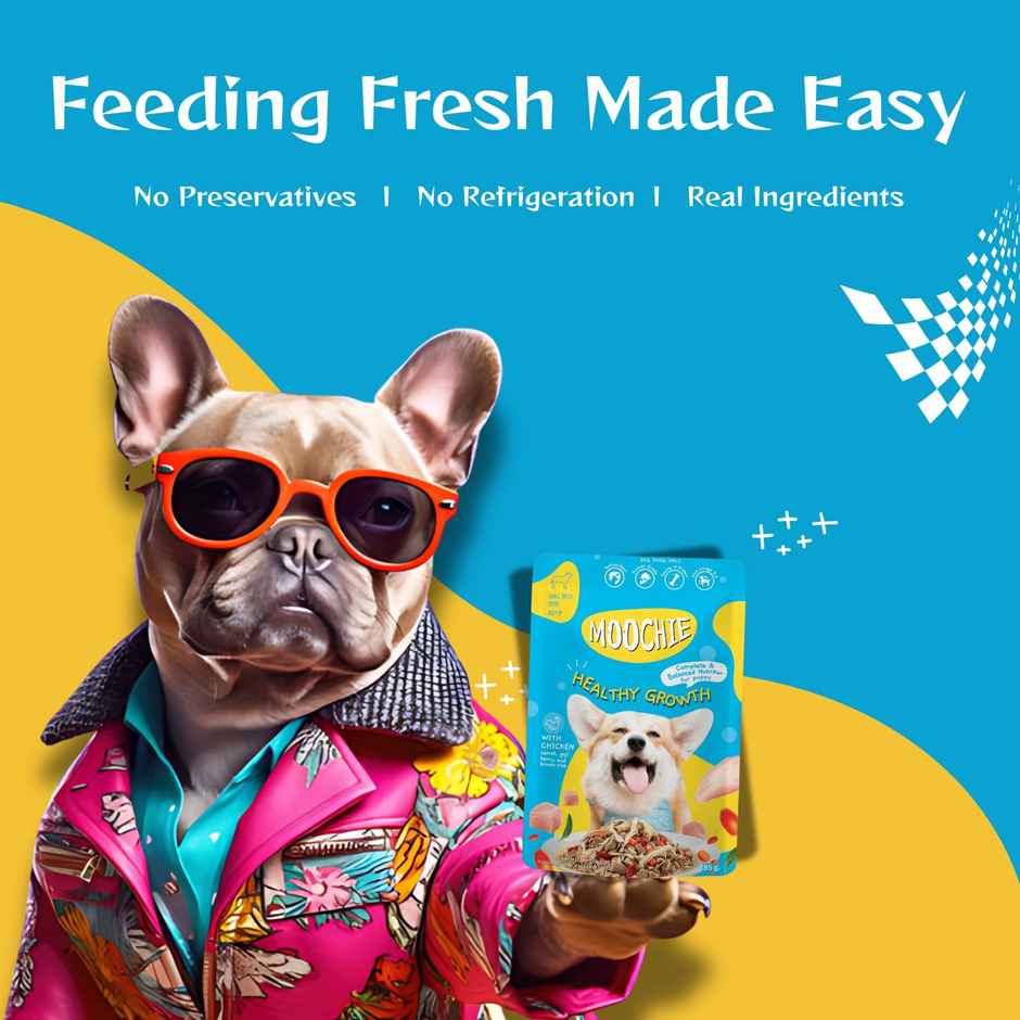 Moochie Dog Wet Food - Healthy Growth - Casserole With Chicken Gravy
