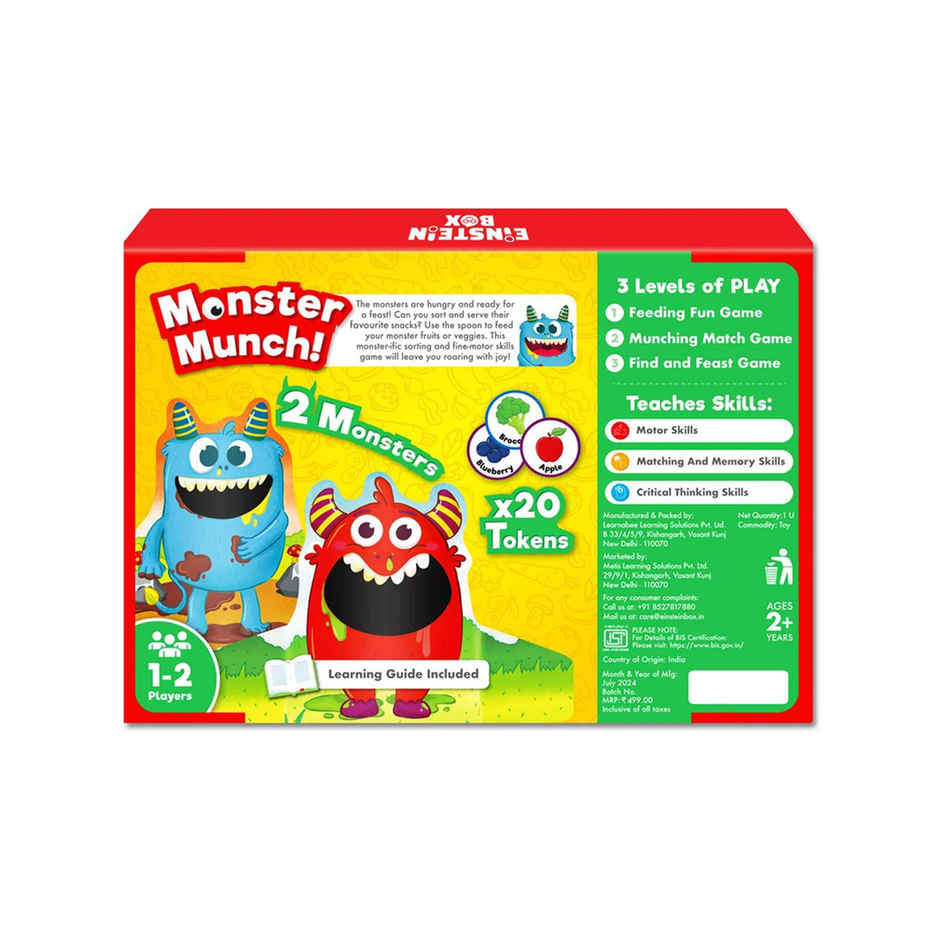 Einstein Box Feed The Monster Game For Kids Aged 2+