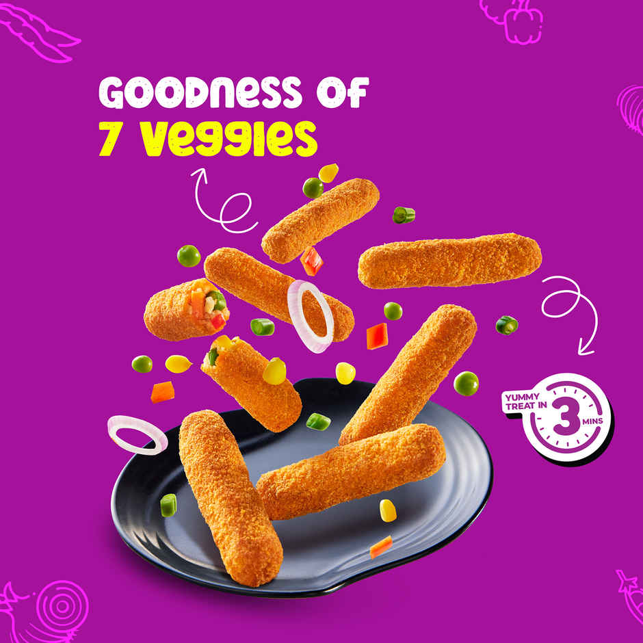 HyFun Veggie Stix, Tasty & Wholesome, Veg Snack | Frozen