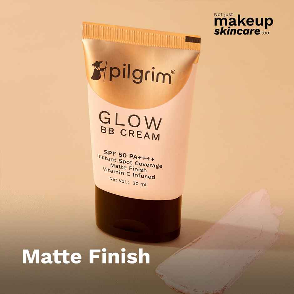Pilgrim Glow 3-IN-1 BB Cream SPF 50 PA++++ Vitamin C Infused | Matte Finish | Honey Glow 05