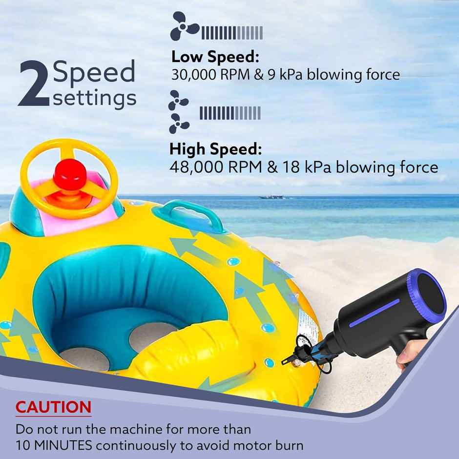 AGARO Compressed AD1719 Air Duster, Air Blower, 48000 RPM, Variable Speed, Copper Motor, Black